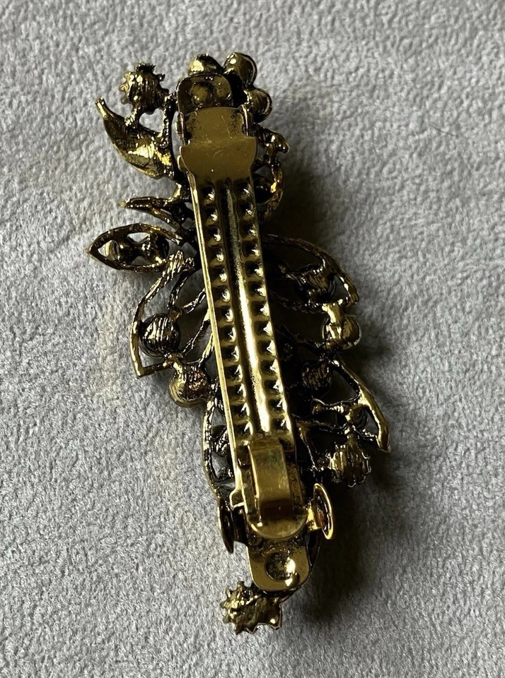 Rhinestone Hair Barrette Butterfly And Floral Design 2.75 Inches - Image 4 of 4