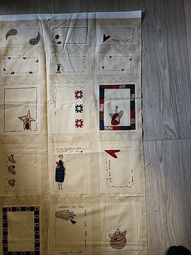 VTG Quilt Labels By Sandy Gervais 28 Fabric Labels 6" x 5.5" & 2.5" x 5" Beige - Picture 6 of 12