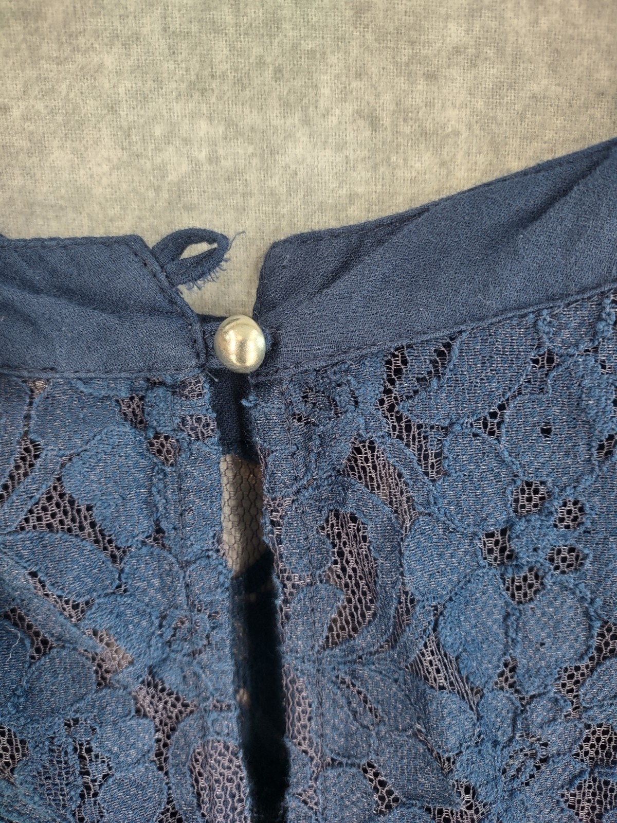 Rock Roll Cowgirl Top Small Blue Embroidered Lace… - image 14