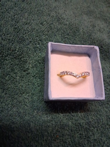Size 6 18K VermeilYG/Sterling Luxuriant Simulant Wishbone Ring 0.50 TCW (1018) - Picture 12 of 16
