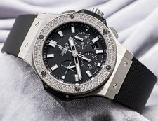 Hublot Big Bang 44 Original Steel Diamonds FACTORY $19K MSRP 301.SX.1170.RX.1104 3