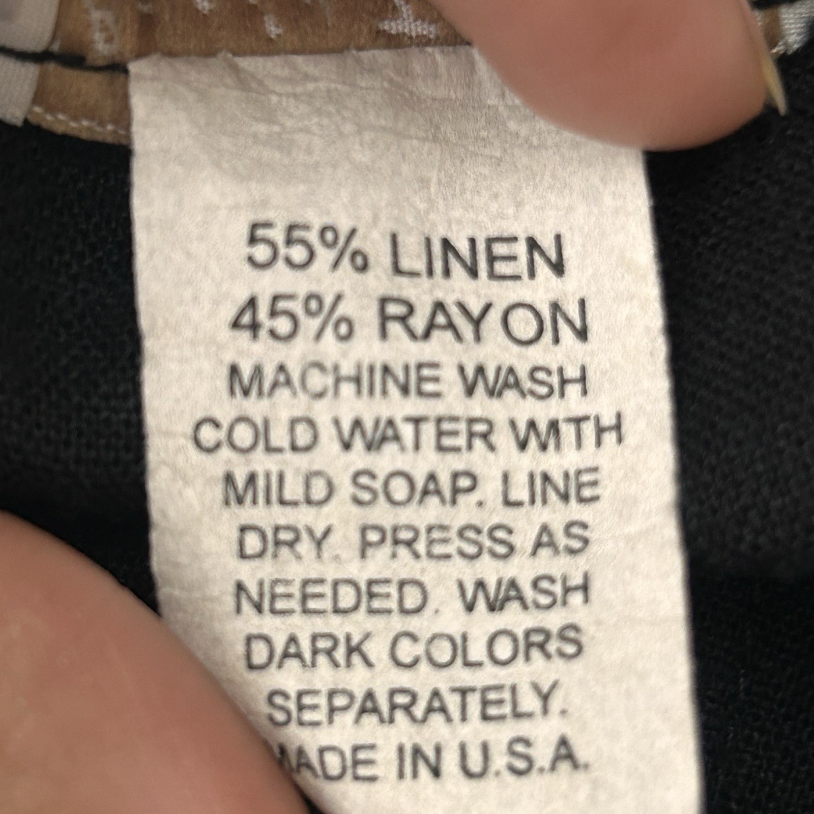 Basic Threads Black Linen Pants Size Medium Wide … - image 10