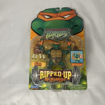 Teenage Mutant Ninja Turtles  Ripped Up  Michelangelo Figure NIB 2004   See Pics