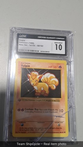 Vulpix (1st Edition) graded CGC 10 for sale on eBay