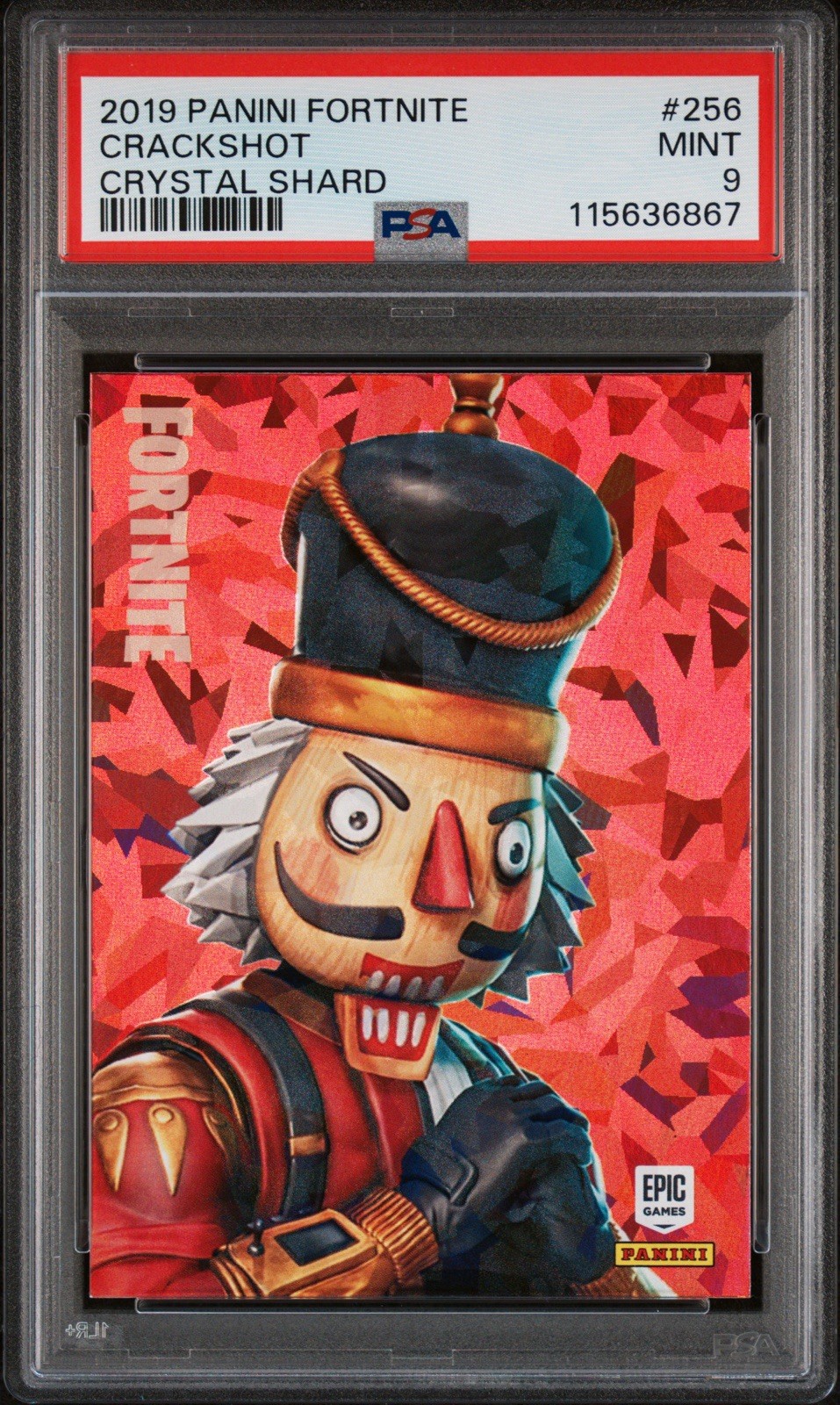 2019 Panini Fortnite #256 Crackshot Crystal Shard PSA 9