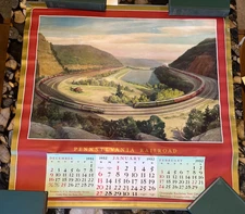 1952 Pennsylvania Railroad Calendar. Complete calendar pages. In VG condition.