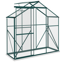 Image of Outsunny 6 x 2.5ft Polycarbonate Greenhouse Aluminium Green House, Green