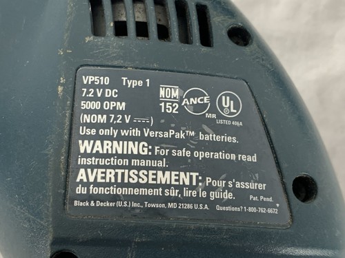 BLACK & DECKER 7.2 Volt Cordless VP650 Reciprocating Saw + VP510 Detail Sander - Picture 19 of 19