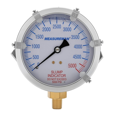 #ad Concrete Pump Slump Indicator Gauge 4 Inch Dial 0 5000 PSI with 5 Adjustabl... $45.41