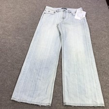Aeropostale Baggy Wide Leg Jeans Womens 6 Blue Light Wash Denim Sample 30x30