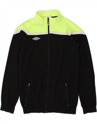 UMBRO Jungen Trainingsanzug Oberteil Jacke 15-16 Jahre schwarz Colourblock Polyester BU49