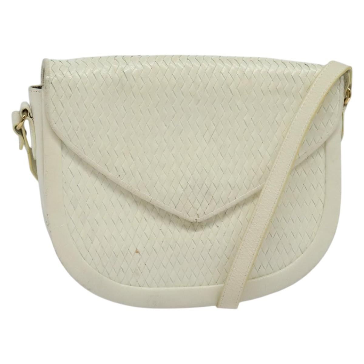 YSL White Shoulder Bag Rank AB~B LE 5 À 7 in smooth leather in
