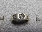 GRANDMA GRABE'S BEAUTIFUL VINTAGE 925 STERLING SILVER OPEN BACK 2G RING SIZE 3