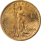 1909-S Saint-Gaudens Gold $20 PCGS MS63 Great Eye Appeal Strong Strike