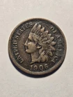 1906 Indian Head Cent 1c Circulated Penny VF Details, Exact Coin Shown