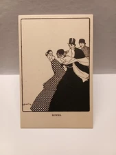 vtg postcard Polish art nouveau art deco illustration Stefan Juliusz Norblin