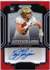 2025 Panini Prizm #DPA-LLN Lan Larison Draft Picks Auto Red #/399