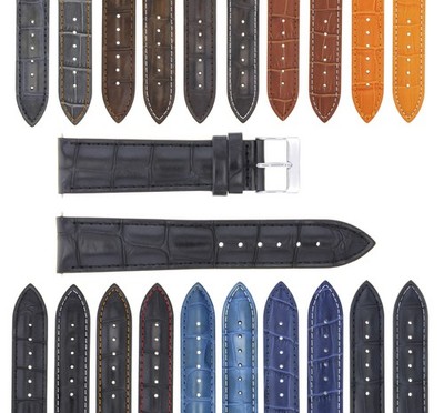 17-18-19-20-21-22-23-24MM LEATHER WATCH BAND STRAP FOR ORIS WHITE STITCH