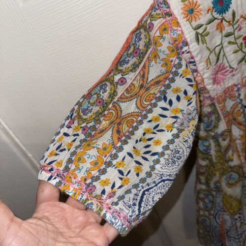 Mimi & Maggie Girls Boho India Floral Gauze Embroidered Dress Multi Color Size 5 - Picture 4 of 7