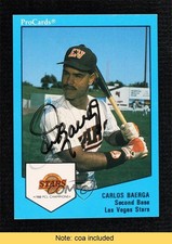JSA Certified 1989 ProCards Minor League Team Sets Carlos Baerga #9 COA Auto 0ls