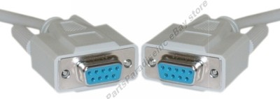 Lot10pcs 25ft long DB9pin Female~F Null Modem Cross/Nul wired,Serial RS232 Cable