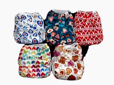 NEW 5 Pack Mama Koala One Size Stay-Dry Pocket Washable Cloth Diapers
