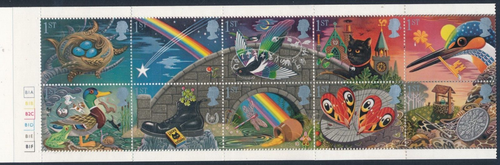 GB 1991 SG KX2 WITH CYLINDER GREETINGS GOOD LUCK BOOKLET FINE MINT MNH SG1536a - Picture 3 of 5
