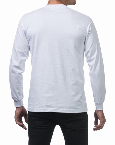 Pro Club Men's Heavyweight Cotton Casual Long Sleeve Crew Neck T-Shirt Big Tall - Picture 10 of 15