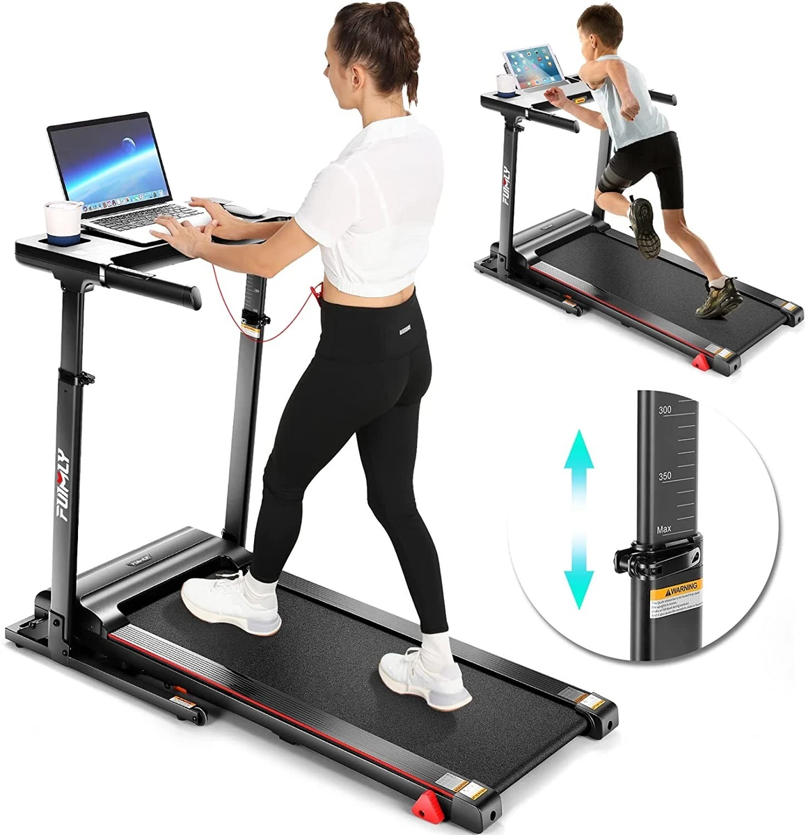 Running machine that folds up new arrivals
