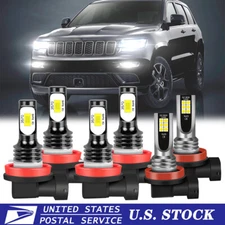 For Jeep Grand Cherokee 2019 2020 21 Combo LED Headlight Hi/Low Beam+Fog Light