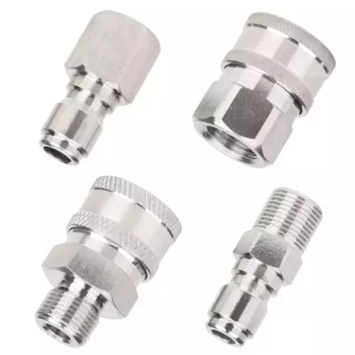 4Pcs NPT 3/8 Inch Pressure Washer Adapter Stainless Steel Quick Connect Fitting - Bild 11 von 11