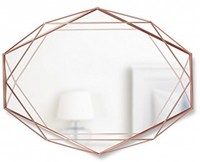 Prisma Wall Mirror Copper Decor Hung Vertically Horizontally Hanging Storage Prisma Wall Mirror Copper Decor Hung Vertically Horizontally Hanging Storage