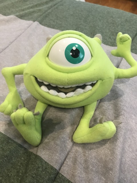 2001 Hasbro Disney Pixar Monsters Inc Mike Wazowski Plush Stuffed Toy | eBay