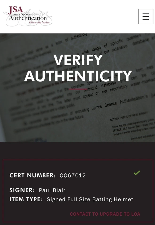 Paul L. D. Blair Baltimore Orioles Signed Auto Full Sz Helmet 2xAll-Star JSA COA - Image 4 of 4