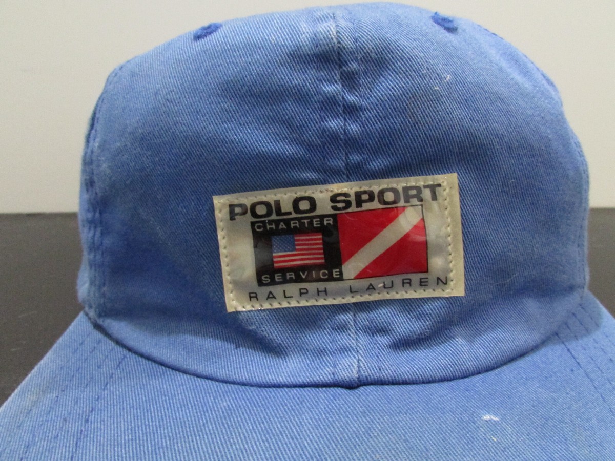 VINTAGE Ralph Lauren Polo Hat Cap Strap Back Polo Sport