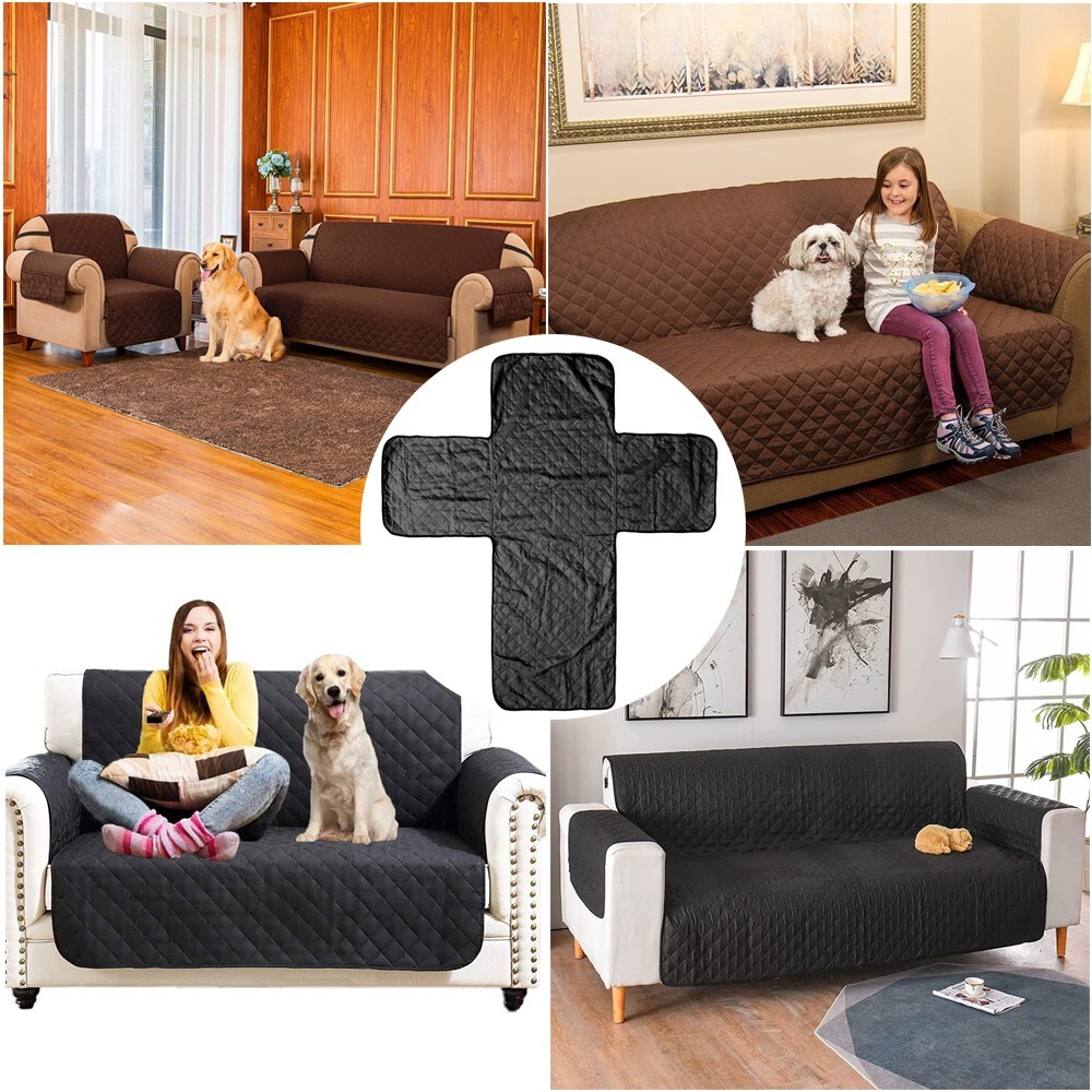 1/2/3 Seater Pet Dog Sofa Cover Couch Covers Lounge Slipcovers Quilted