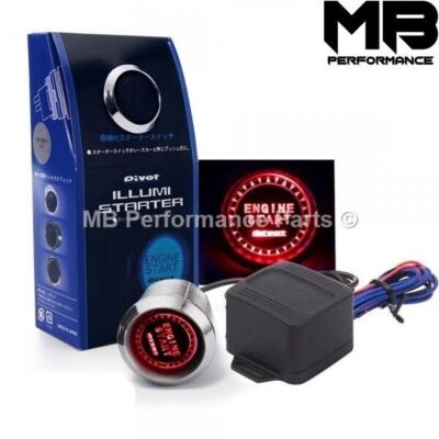  12V Beleuchteter Universal Druck Start Knopf Zündung Motor Starter Schalter ROT