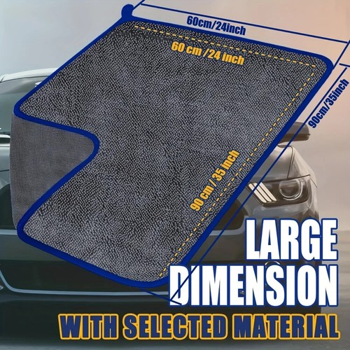 Toalla de secado extra grande 1 pieza - Pelusa suave ultra absorbente y secado rápido sin rayas - Imagen 2 de 7