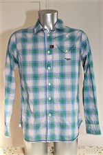 Nice Blue Checkered Shirt For Men NAPAPIJRI Size M Excellent Condition