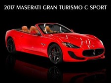 2017 Maserati Gran Turismo C Sport in Red NEW METAL SIGN: 9x12" Ships Free