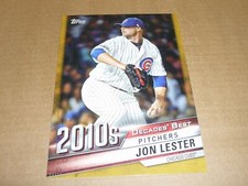2020 Topps T2 DECADES  BEST JUMBO GOLD 5 X 7 02/10 2010s JON LESTER CUBS