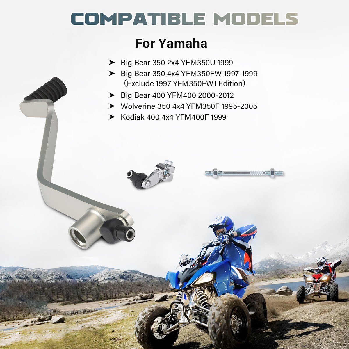 Shift Pedal Assy Linkage Cam w/ Rod for Yamaha Big Bear Wolverine