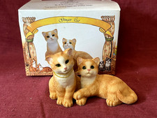 VINTAGE LEONARDO COLLECTION GINGER CATS KITTENS 1995 MINT BOXED EX DISPLAY