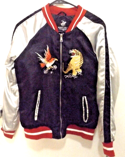 Beverly Hills Polo Club, Satin Jacket,Japanese Tigers Size XL-16,New With tag