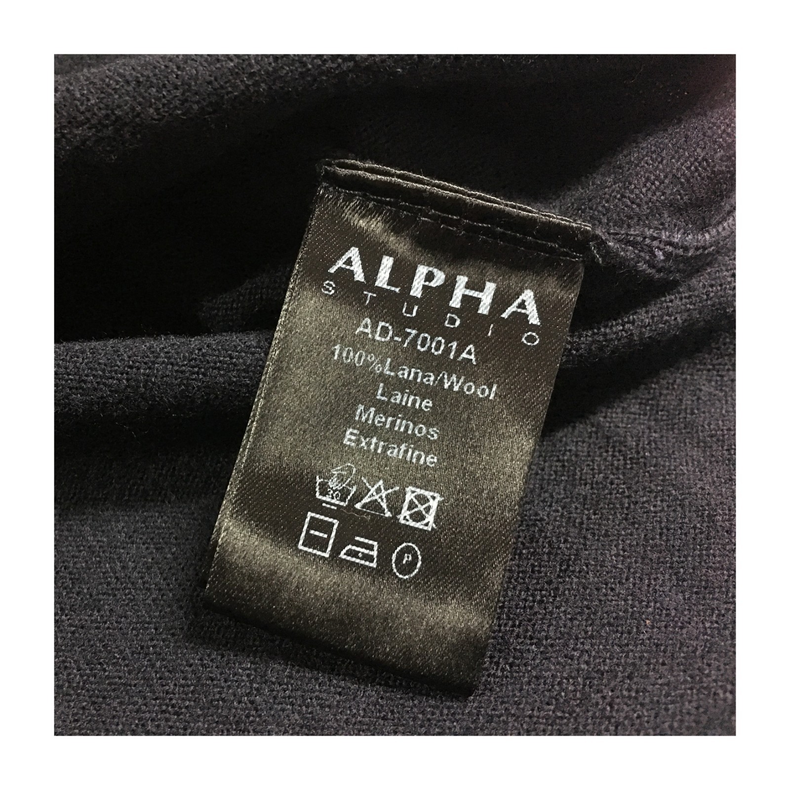 Alpha Studio Women's Blue V-Neck Sweater with Slits Mod AD-7001A 100percent Wool image 5