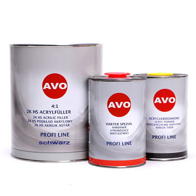 AVO 2K HS 4:1 Grundier Füller 6 Liter SET Dickschicht  härter verdünnung 