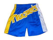 Mitchell ness NBA Denver Nuggets basketball shorts Spell Out Print Like Just Don