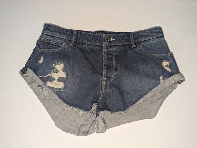 ROXY Denim Jean Women s 29 Distressed Daisy Duke Shorts EUC