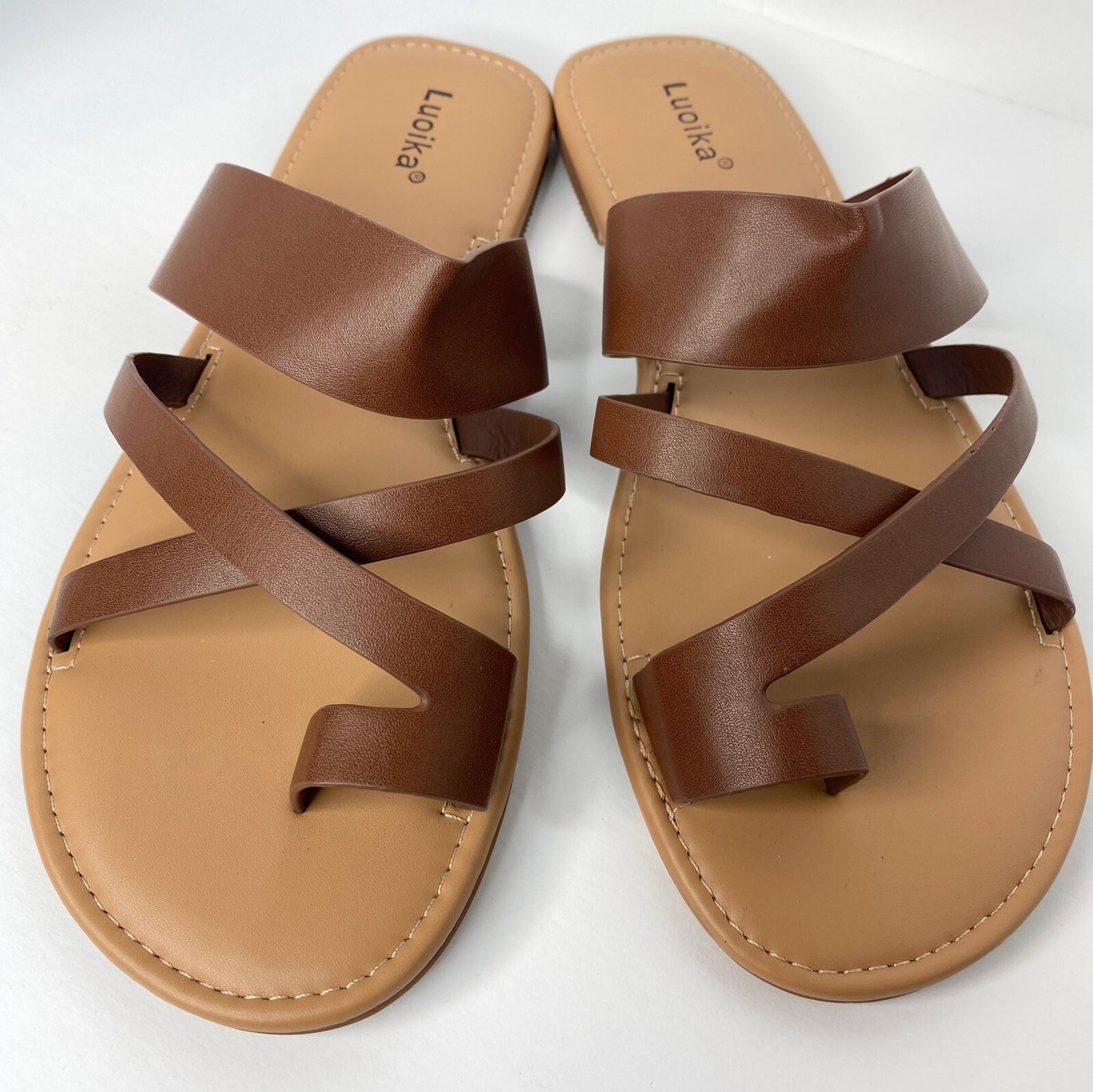 Luoika Women's Wide Width Slide Sandals Luoika Women's, NEW