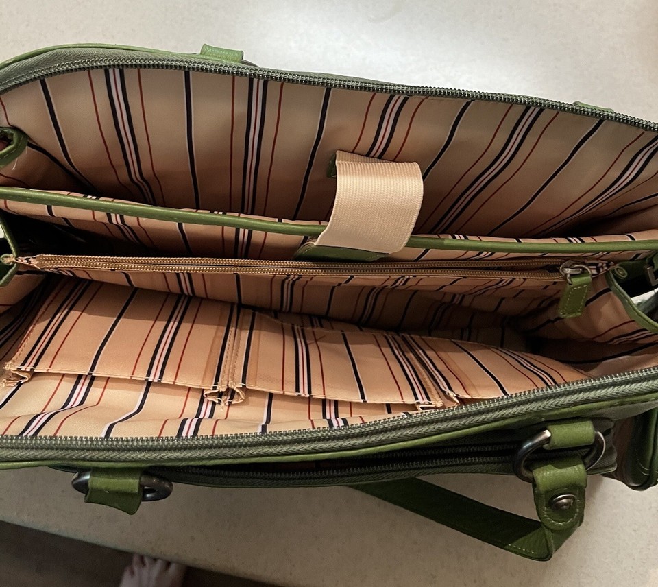 Franklin Covey Laptop/Purse/Messenger Bag, Green, Multipurpose, New